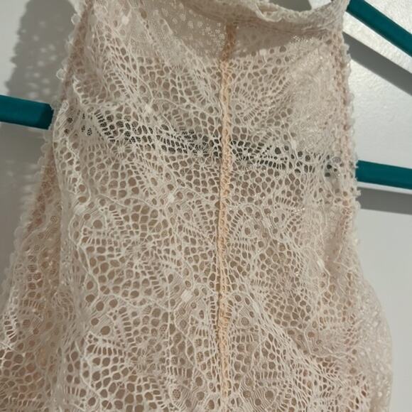 Victoria's Secret White Beige Lace High Neck Choker Bralette Size xSmall‎ - Picture 3 of 5